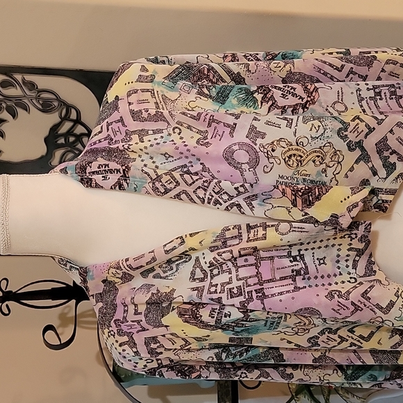 Harry Potter Marader's Map Open Front Cardigan Size Small NWT - Picture 2 of 13